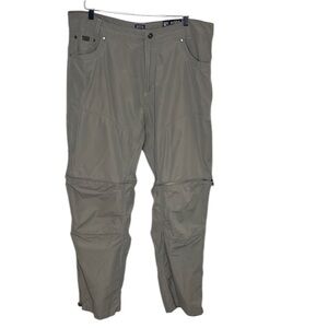 Kuhl Liberator Convertible Stealth Zip Off Tan Pants Women Size 38x32 BLEMISH